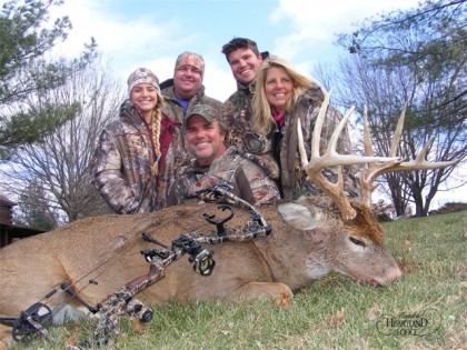 Family on a deer hunting vacation in Illinois