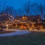 Christmas Lights Exterior Lodge