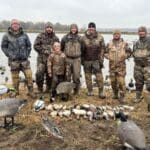 Waterfowl hunting in flooded fields