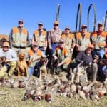 Great group of upland hunters enjoying a late winter hunt