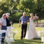 Walking down the aisle.