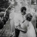 Sending the bride and groom off!