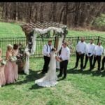Megan Belling and James Burns who were married at our Sunset Valley Lodge.