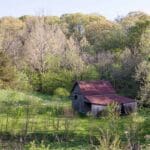 Historic barn below Heavenly View Cabin