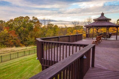 View from Yoga session off back deck 