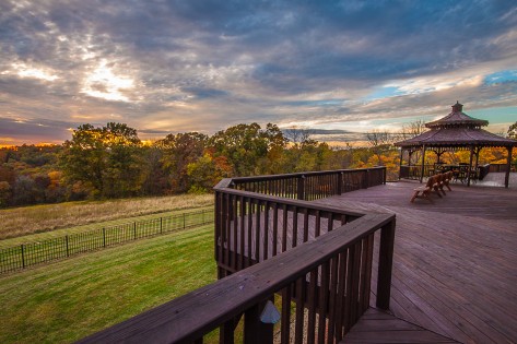 Back deck view at Sunset Valley. Perfect for relaxing. 