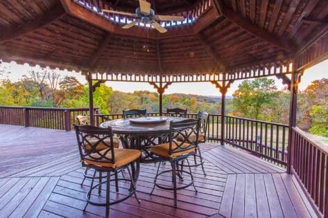 perfect spot to unwind on back deck during workcation