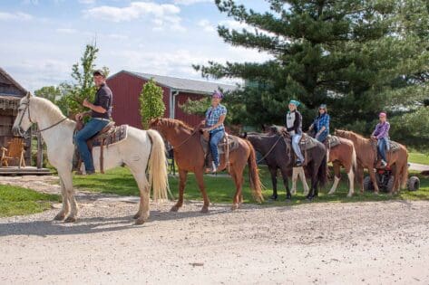 Horseback riding during an executive retreat is great for bonding
