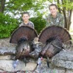 Double during Illinois' youth spring turkey hunt. Great job guys!