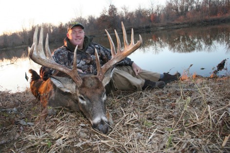 Trophy hunter posing with a nice buck!