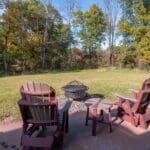 firepit at the luxury cabins