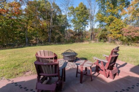 firepit at the luxury cabins