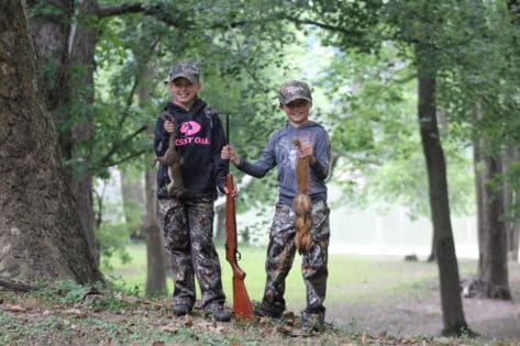Youth Hunters squirrel hunting