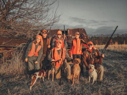 Pheasant hunting with friends and family