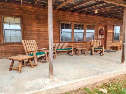 Front Porch of Quail Ridge Cabin