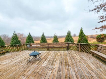 Back Porch View from Quail Ridge Cabin