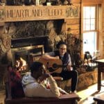 Jane Lynch Playing Guiter at the Original Lodge