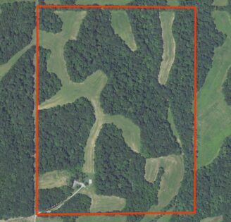 Topo map of Calhoun County, IL property for sale. 