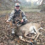 Nice buck harvested while coming to water during the rut