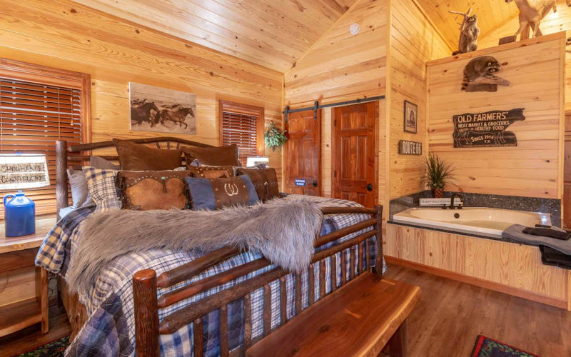 King Bed in Gerald's Cabin