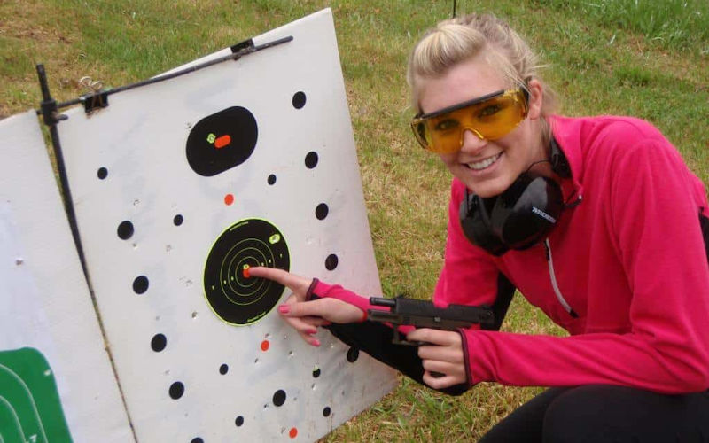 Pistol Range - Woman with Bullseye