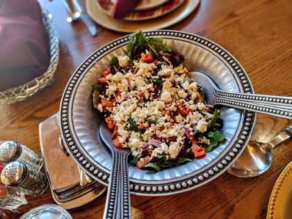 Fresh Salad is served at every dinner