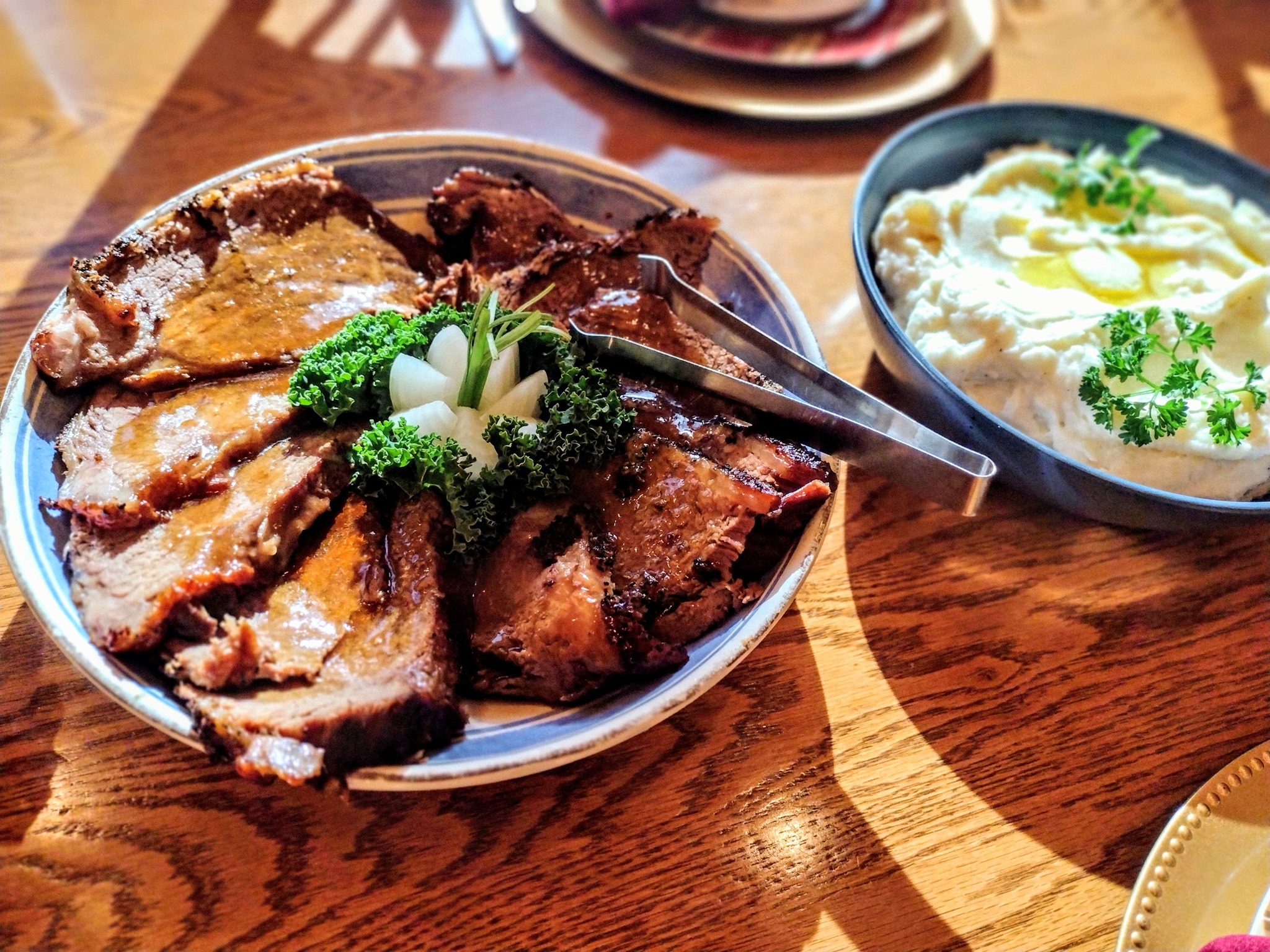 Dinner is ready! Served family style.