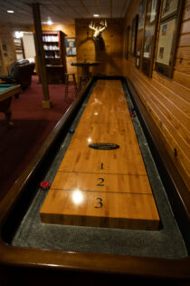 Game room in Original Lodge includes pool table too